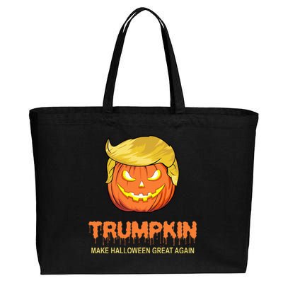 Halloween Trumpkin Make Halloween Great Again Cotton Canvas Jumbo Tote