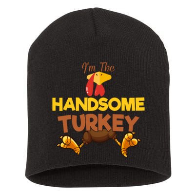 Handsome Turkey Matching Family Group Thanksgiving Gifts  Short Acrylic Beanie