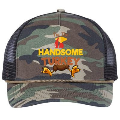 Handsome Turkey Matching Family Group Thanksgiving Gifts  Retro Rope Trucker Hat Cap