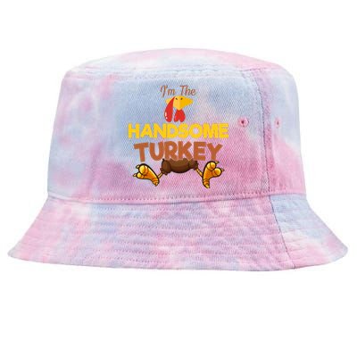 Handsome Turkey Matching Family Group Thanksgiving Gifts  Tie-Dyed Bucket Hat