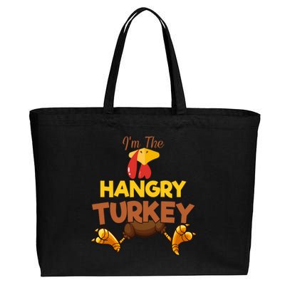 Hangry Turkey Matching Family Group Thanksgiving Gifts  Cotton Canvas Jumbo Tote