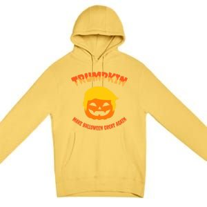 Halloween Trumpkin Make Halloween Great Again Donald Trump Premium Pullover Hoodie