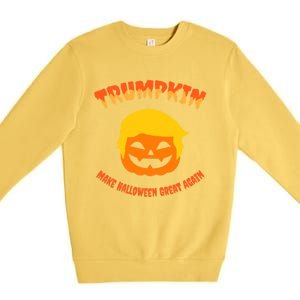 Halloween Trumpkin Make Halloween Great Again Donald Trump Premium Crewneck Sweatshirt