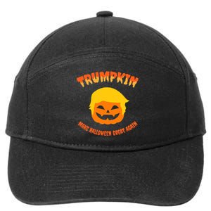 Halloween Trumpkin Make Halloween Great Again Donald Trump 7-Panel Snapback Hat