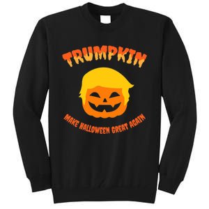 Halloween Trumpkin Make Halloween Great Again Donald Trump Tall Sweatshirt