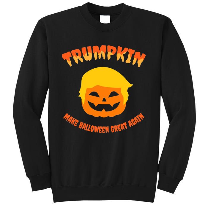 Halloween Trumpkin Make Halloween Great Again Donald Trump Tall Sweatshirt