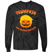 Halloween Trumpkin Make Halloween Great Again Donald Trump Tie-Dye Long Sleeve Shirt