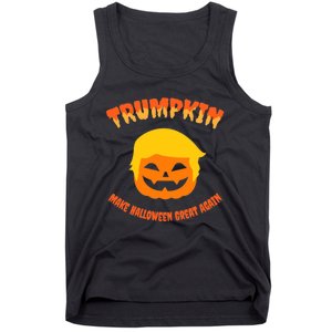 Halloween Trumpkin Make Halloween Great Again Donald Trump Tank Top