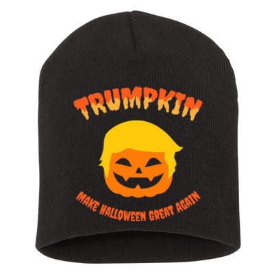 Halloween Trumpkin Make Halloween Great Again Donald Trump Short Acrylic Beanie