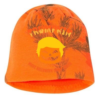 Halloween Trumpkin Make Halloween Great Again Donald Trump Kati - Camo Knit Beanie