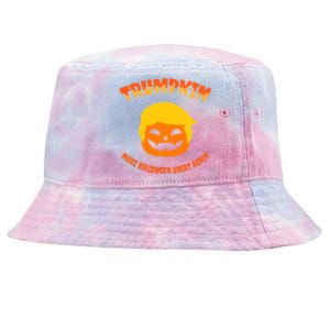 Halloween Trumpkin Make Halloween Great Again Donald Trump Tie-Dyed Bucket Hat