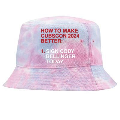 How To Make Cubscon 2024 Better Sign Cody Bellinger Today Tie-Dyed Bucket Hat