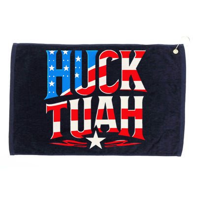 Hawk Tuah Meme Joke Design Grommeted Golf Towel