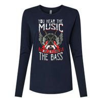 Hear The Music Feel The Bass Player Bassist Guitarist Gift Womens Cotton Relaxed Long Sleeve T-Shirt