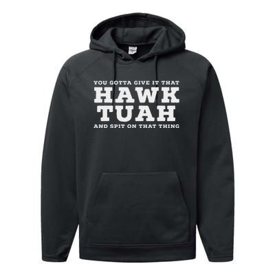 Hawk Tuah Meme Funny Girl Viral Performance Fleece Hoodie