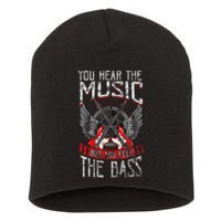 Hear the Music Feel the Bass Player Bassist Guitarist Gift  Short Acrylic Beanie