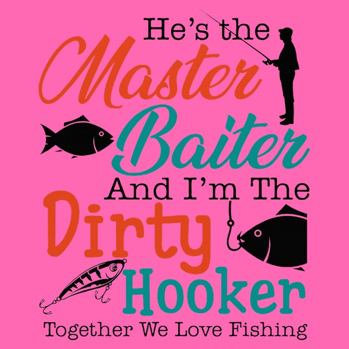 HeS The Master Baiter And IM The Dirty Fishing Stripe Pom Pom Beanie