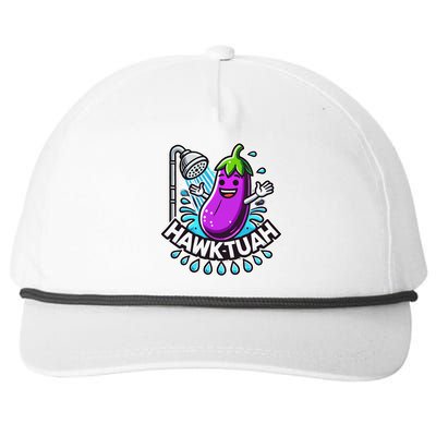 Hawk Tuah Meme Eggplant Joke T Huck Tua Snapback Five-Panel Rope Hat