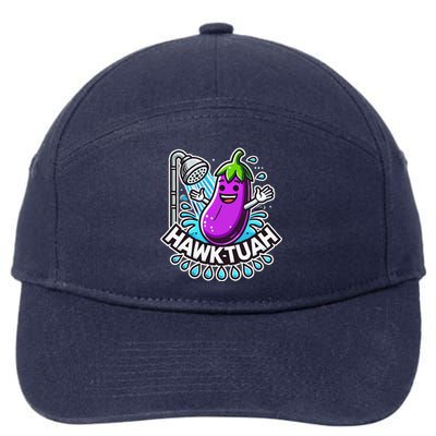 Hawk Tuah Meme Eggplant Joke T Huck Tua 7-Panel Snapback Hat