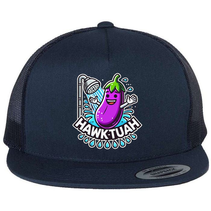 Hawk Tuah Meme Eggplant Joke T Huck Tua Flat Bill Trucker Hat