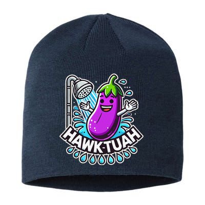 Hawk Tuah Meme Eggplant Joke T Huck Tua Sustainable Beanie