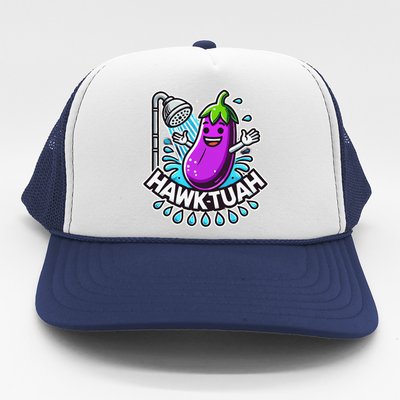 Hawk Tuah Meme Eggplant Joke T Huck Tua Trucker Hat