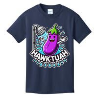 Hawk Tuah Meme Eggplant Joke T Huck Tua Kids T-Shirt