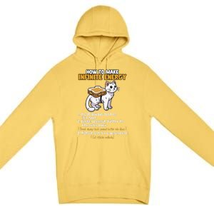 How To Make Infinite Energy Cat Humor Premium Pullover Hoodie