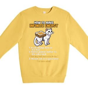 How To Make Infinite Energy Cat Humor Premium Crewneck Sweatshirt