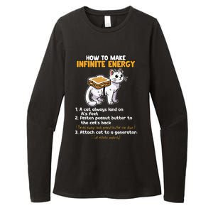 How To Make Infinite Energy Cat Humor Womens CVC Long Sleeve Shirt