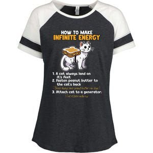 How To Make Infinite Energy Cat Humor Enza Ladies Jersey Colorblock Tee