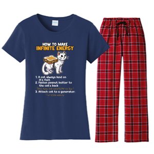 How To Make Infinite Energy Cat Humor Women's Flannel Pajama Set