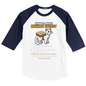 How To Make Infinite Energy Cat Humor Baseball Sleeve Shirt