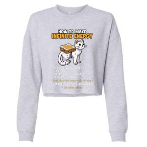 How To Make Infinite Energy Cat Humor Cropped Pullover Crew