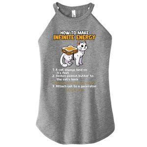 How To Make Infinite Energy Cat Humor Women's Perfect Tri Rocker Tank