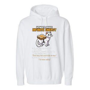 How To Make Infinite Energy Cat Humor Garment-Dyed Fleece Hoodie