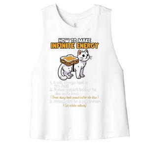 How To Make Infinite Energy Cat Humor Women's Racerback Cropped Tank