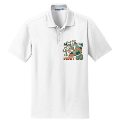 Hiking The Mountains Are Calling I Must Go Gift Hiking Shoes Dry Zone Grid Polo