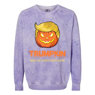 Halloween Trumpkin Make Halloween Great Again Colorblast Crewneck Sweatshirt