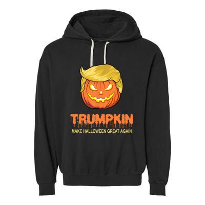 Halloween Trumpkin Make Halloween Great Again Garment-Dyed Fleece Hoodie