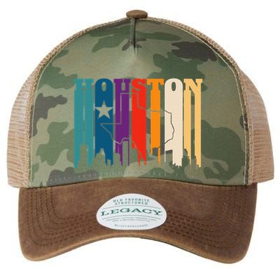 Houston Texas Map Skyline Gift Texas Home State Souvenir Legacy Tie Dye Trucker Hat