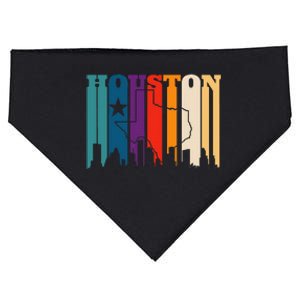 Houston Texas Map Skyline Gift Texas Home State Souvenir USA-Made Doggie Bandana