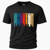 Houston Texas Map Skyline Gift Texas Home State Souvenir Cooling Performance Crew T-Shirt