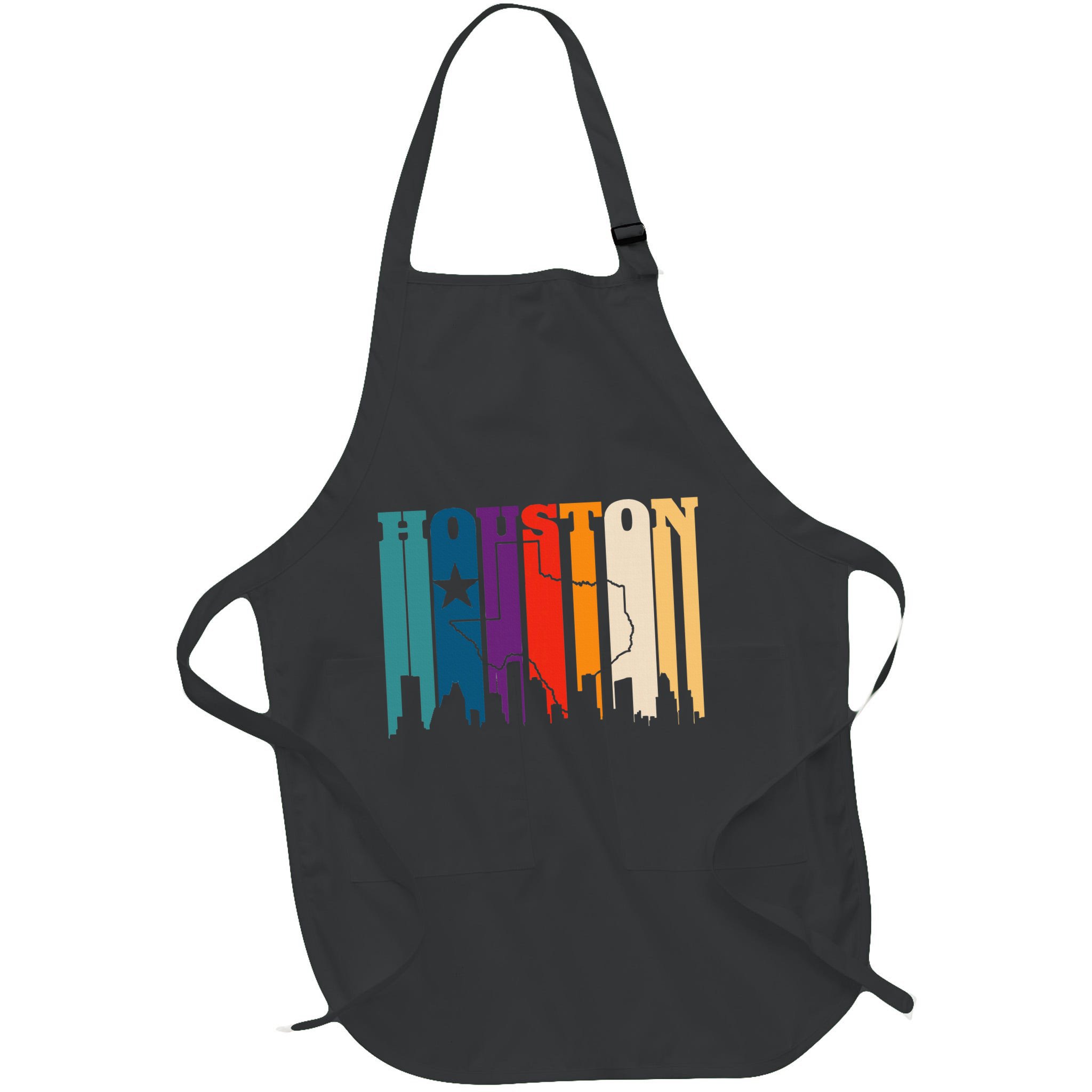 Houston Texas Map Skyline Gift Texas Home State Souvenir Apron