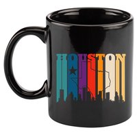 Houston Texas Map Skyline Gift Texas Home State Souvenir 11oz C Handle Ceramic Mug
