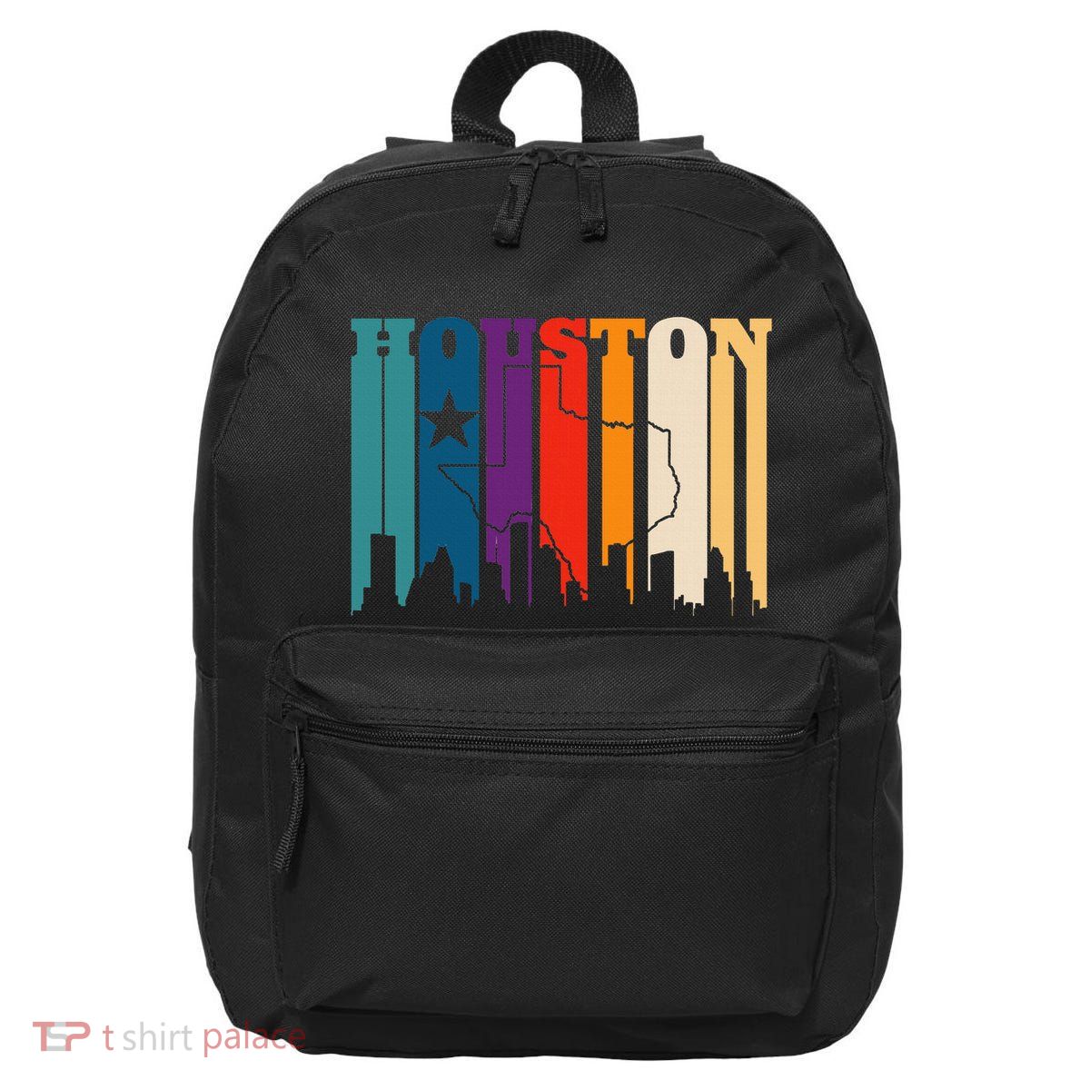 Houston Texas Map Skyline Gift Texas Home State Souvenir 16 in Basic Backpack