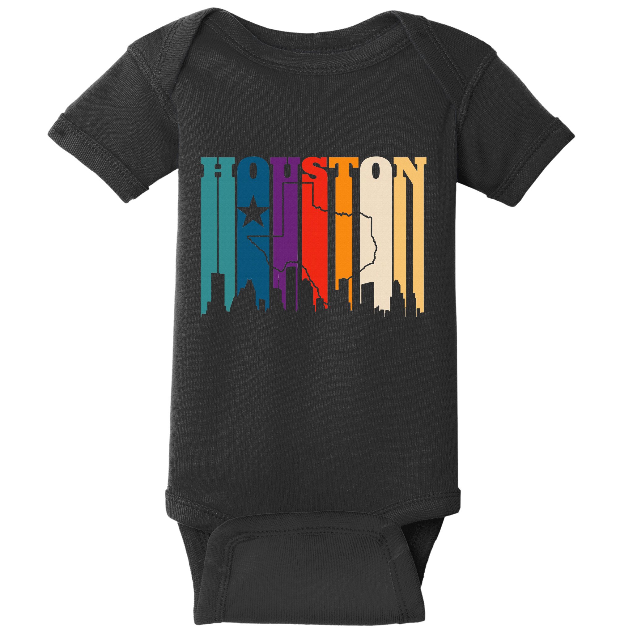 Houston Texas Map Skyline Gift Texas Home State Souvenir Baby Bodysuit