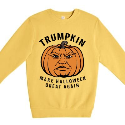 Halloween Trumpkin Make Halloween Great Again Premium Crewneck Sweatshirt