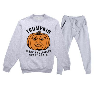 Halloween Trumpkin Make Halloween Great Again Premium Crewneck Sweatsuit Set