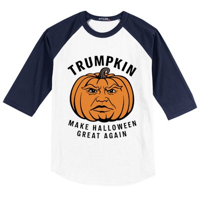 Halloween Trumpkin Make Halloween Great Again Baseball Sleeve Shirt